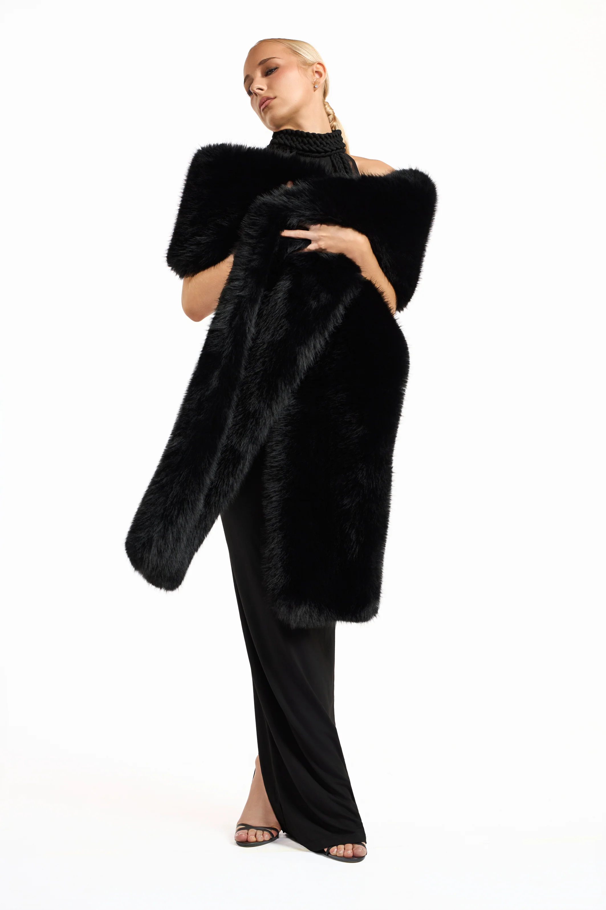 Nova Faux Fur Shawl - Image 3