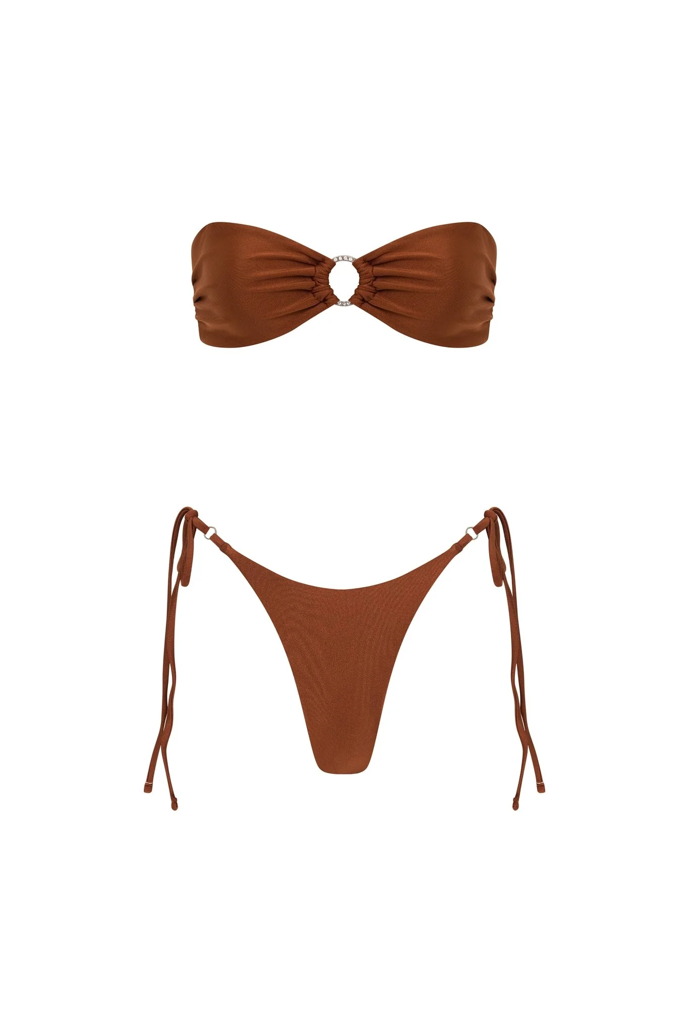 Santorini Bandeau | Light Brown Bikini Set - Image 4